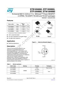 STF18NM80 Datasheet Cover