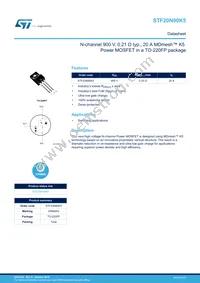 STF20N90K5 Datasheet Cover