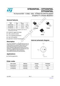 STF20NF06L Datasheet Cover