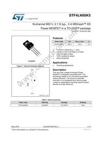 STF4LN80K5 Datasheet Cover