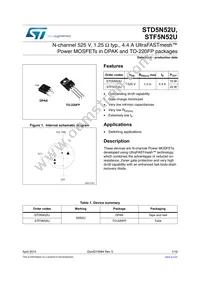 STF5N52U Datasheet Cover