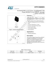 STFI13N80K5 Datasheet Cover
