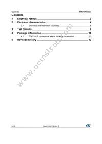 STFU10NK60Z Datasheet Page 2