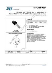 STFU15NM65N Datasheet Cover