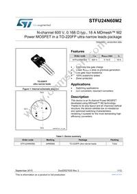 STFU24N60M2 Datasheet Cover