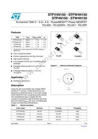 STFV4N150 Datasheet Cover