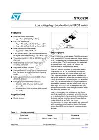 STG3220QTR Datasheet Cover