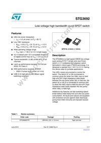 STG3692QTR Datasheet Cover