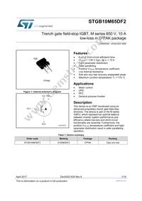 STGB10M65DF2 Datasheet Cover