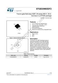 STGB30M65DF2 Datasheet Cover