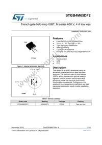 STGB4M65DF2 Datasheet Cover