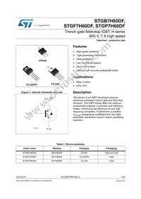 STGB7H60DF Datasheet Cover