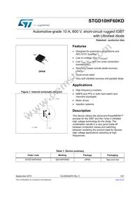 STGD10HF60KD Datasheet Cover