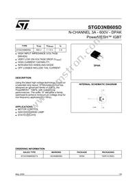 STGD3NB60SD-1 Datasheet Cover