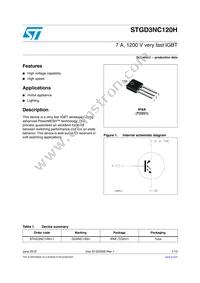 STGD3NC120H-1 Datasheet Cover
