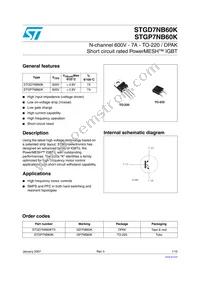 STGD7NB60KT4 Datasheet Cover