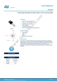 STGF20M65DF2 Datasheet Cover