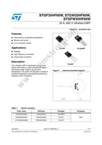 STGFW35HF60W Datasheet Cover