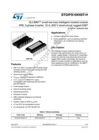 STGIPS10K60T-H Datasheet Cover
