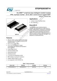 STGIPS20C60T-H Datasheet Cover