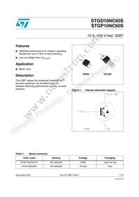 STGP10NC60S Datasheet Cover