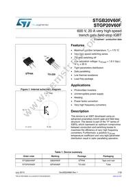 STGP20V60F Datasheet Cover