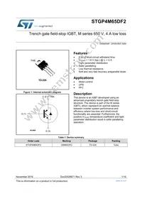 STGP4M65DF2 Datasheet Cover