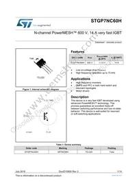 STGP7NC60H Datasheet Cover