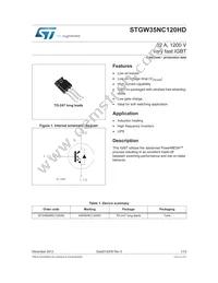 STGW35NC120HD Datasheet Cover