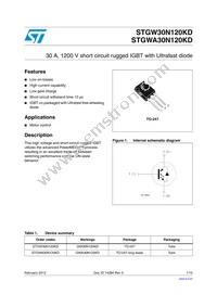 STGWA30N120KD Datasheet Cover