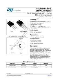 STGWA40H120F2 Datasheet Cover