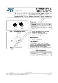 STH110N10F7-6 Datasheet Cover