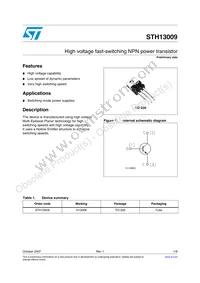 STH13009 Datasheet Cover