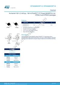 STH240N10F7-2 Datasheet Cover