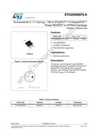 STH260N6F6-6 Datasheet Cover