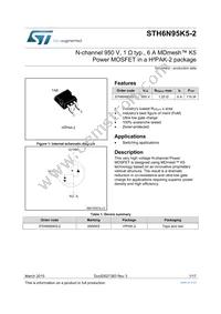 STH6N95K5-2 Datasheet Cover