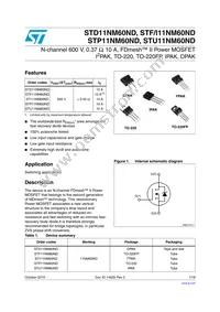 STI11NM60ND Datasheet Cover
