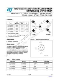 STI12NM50N Datasheet Cover