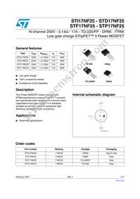 STI17NF25 Datasheet Cover