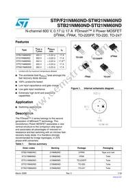STI21NM60ND Datasheet Cover