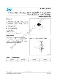 STI300N4F6 Datasheet Cover