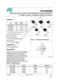 STI42N65M5 Datasheet Cover