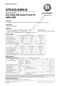 STK433-040N-E Datasheet Cover