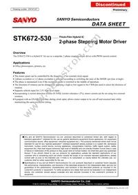 STK672-530 Datasheet Cover
