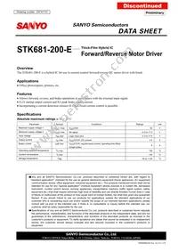 STK681-200-E Datasheet Cover