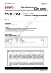 STK681-210-E Datasheet Cover