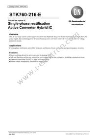 STK760-216-E Datasheet Cover