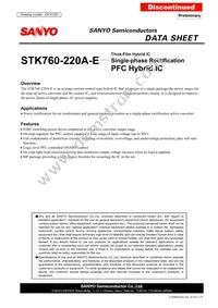 STK760-220A-E Datasheet Cover