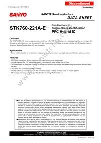 STK760-221A-E Datasheet Cover