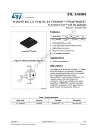 STL12N65M5 Datasheet Cover